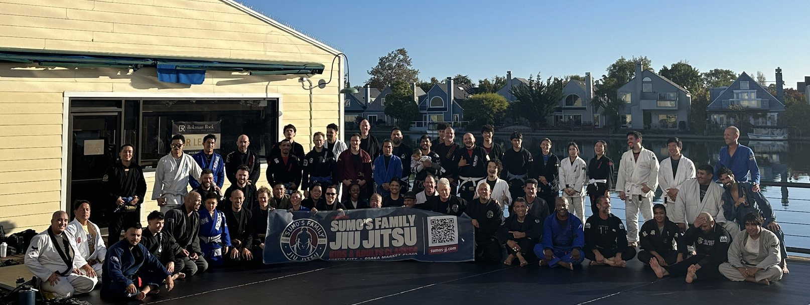Koffee Krew open mat group photo at Sumo's Family Jiu Jitsu, Edgewater Plaza, October 18